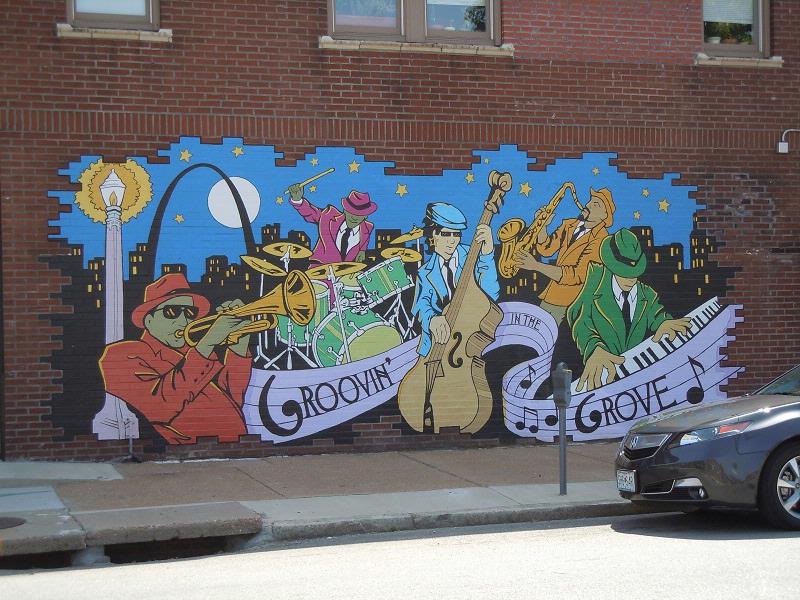 Jazz Players Mural (Groovin’ in the Grove)