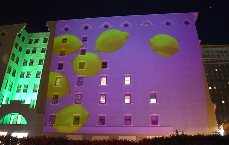 Artists Light Up Downtown with Multi-Story Projection